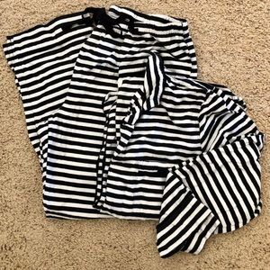 Kate Spade Pajamas in Black and White Stripe